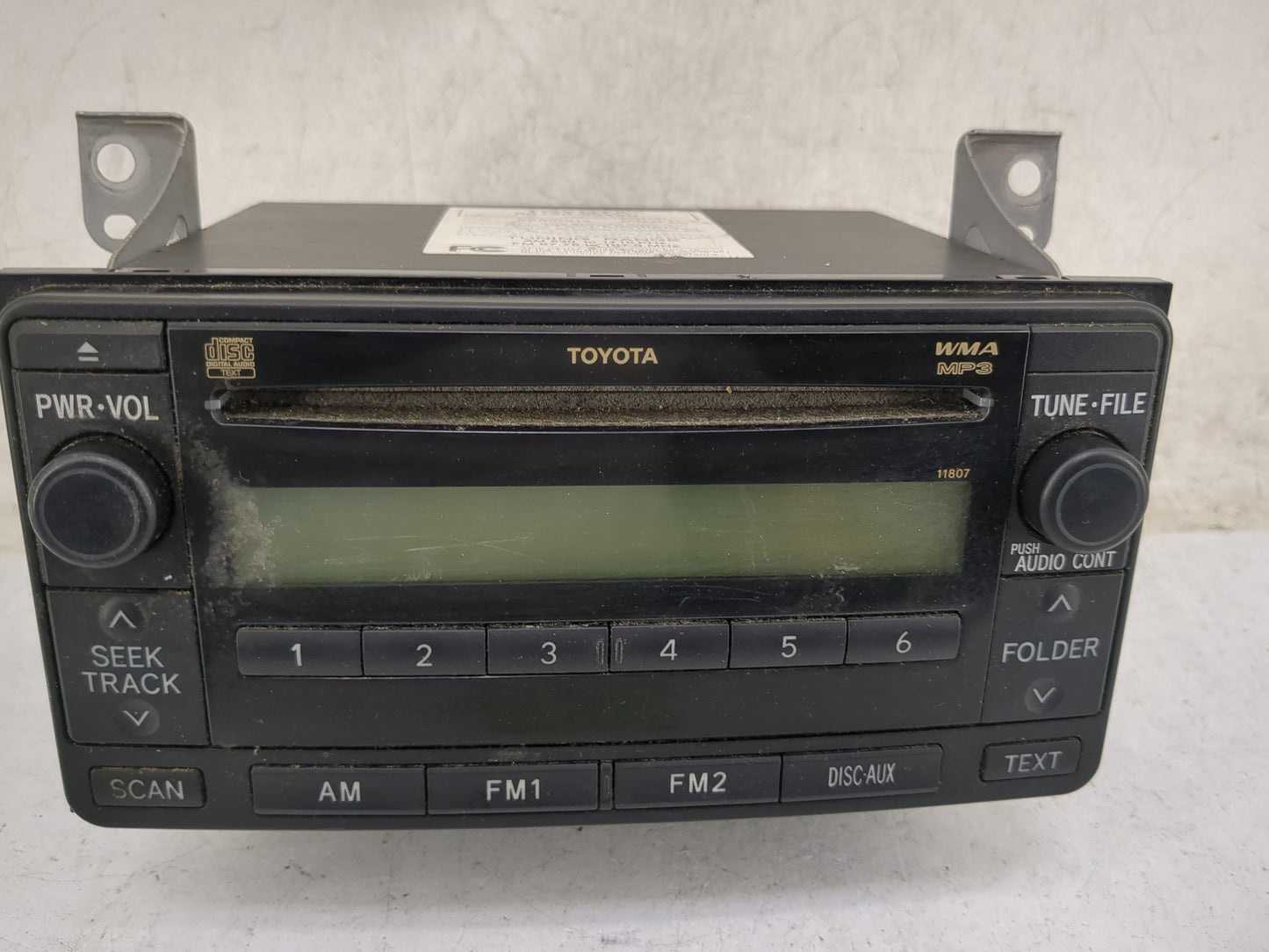 2006-2008 Toyota Yaris Radio AM FM Cd Player Receiver Replacement Fits Fits 2006 2007 2008 OEM Used Auto Parts - Oemusedauto