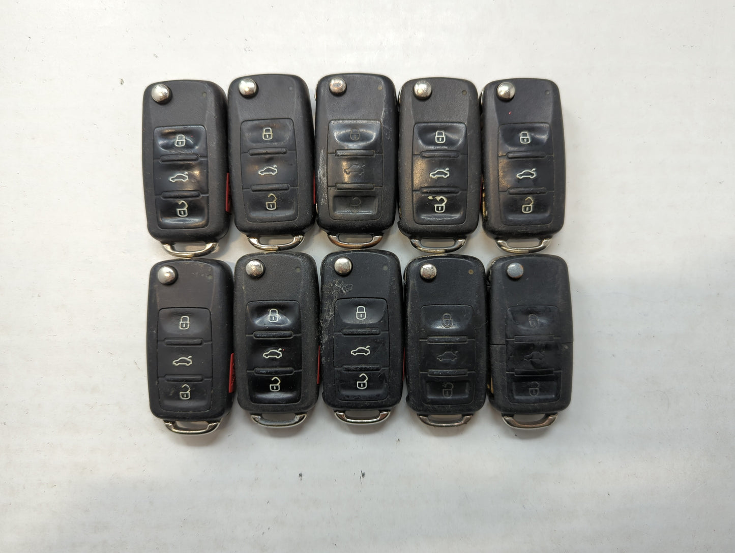 Lot of 10 Volkswagen Keyless Entry Remote Fob MIXED FCC IDS MIXED PART - Oemusedautoparts1.com