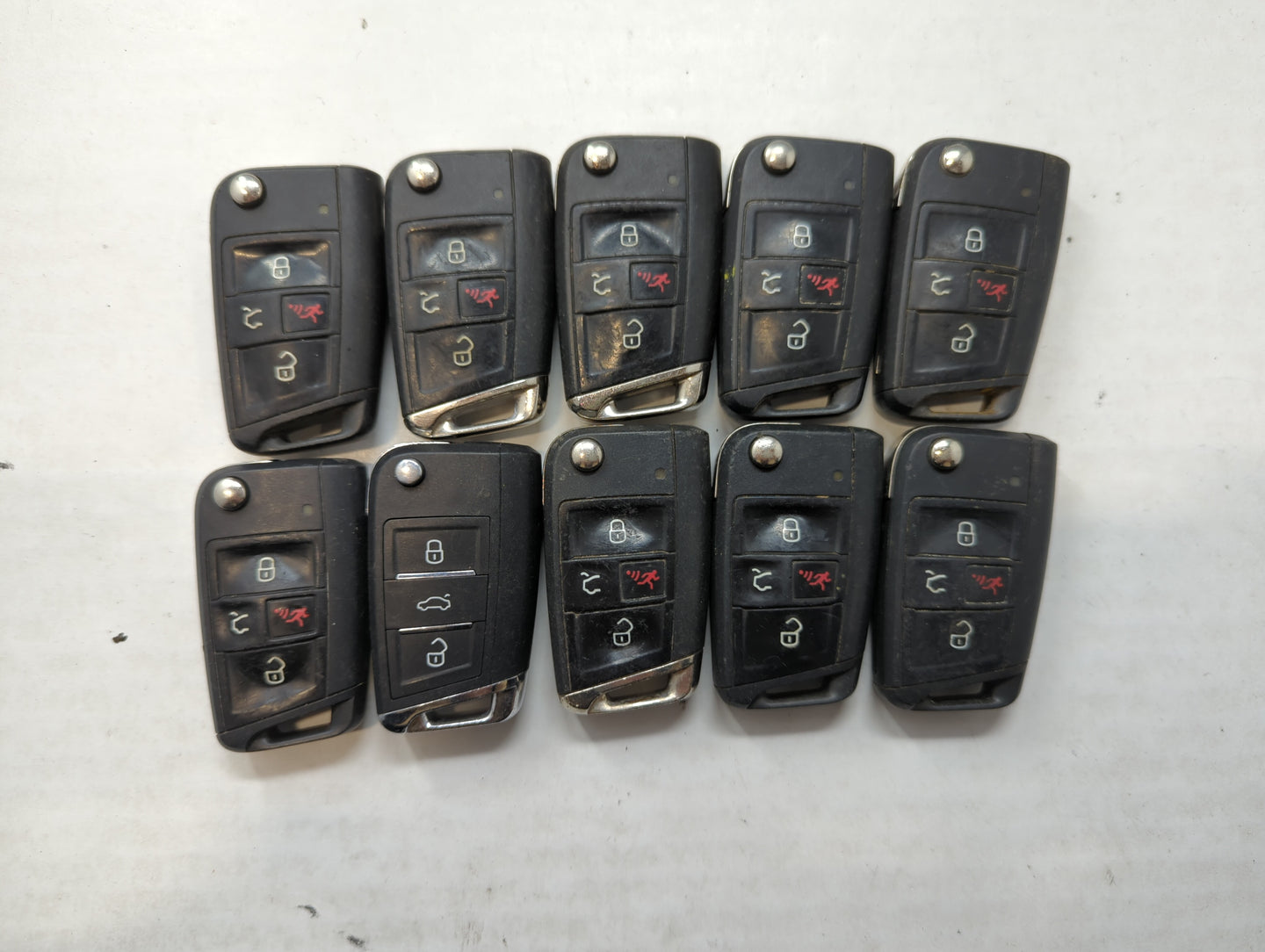 Lot of 10 Volkswagen Keyless Entry Remote Fob MIXED FCC IDS MIXED PART - Oemusedautoparts1.com