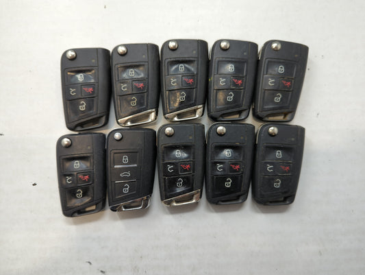 Lot of 10 Volkswagen Keyless Entry Remote Fob MIXED FCC IDS MIXED PART - Oemusedautoparts1.com