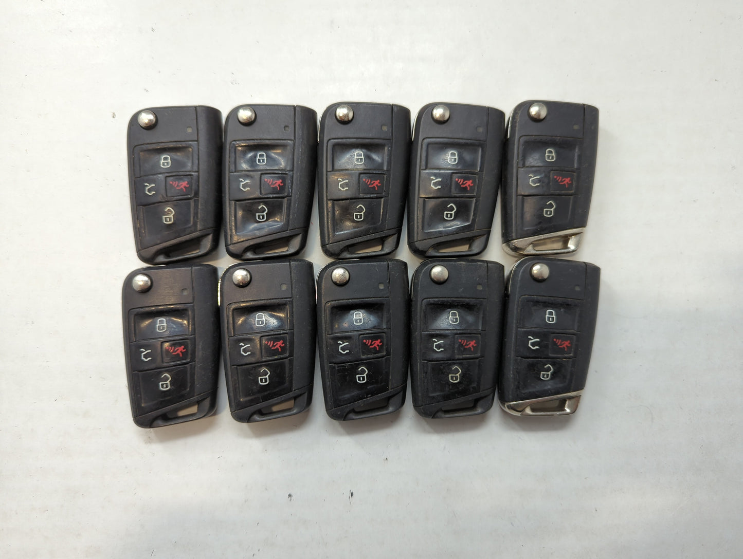 Lot of 10 Volkswagen Keyless Entry Remote Fob MIXED FCC IDS MIXED PART - Oemusedautoparts1.com