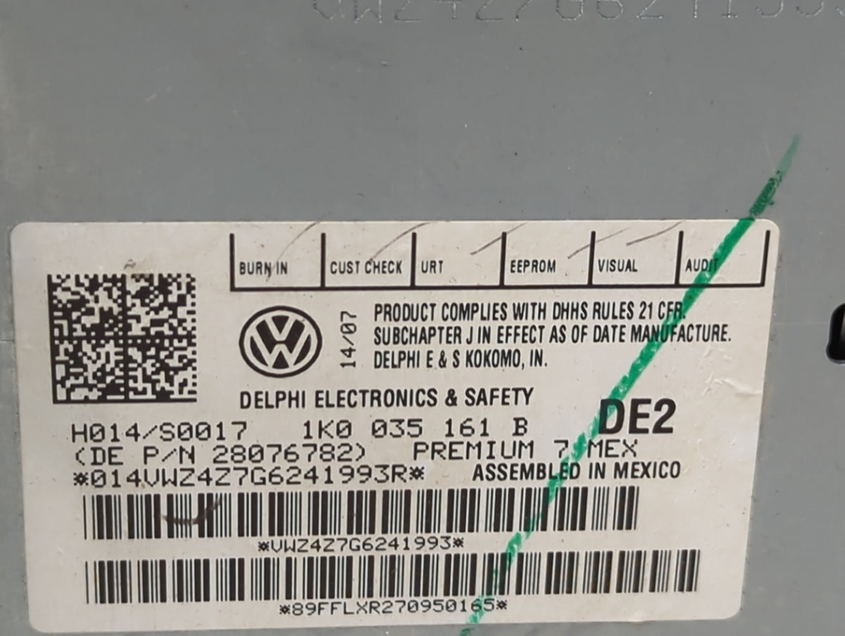 2005-2009 Volkswagen Jetta Radio AM FM Cd Player Receiver Replacement Fits Fits 2005 2006 2007 2008 2009 2010 OEM Used Auto 