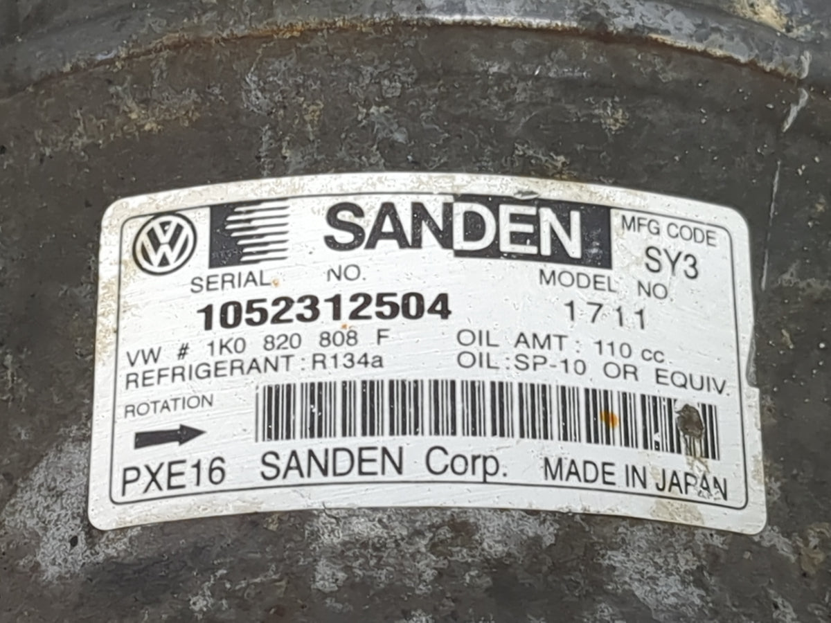 2013-2014 Volkswagen Jetta Air Conditioning A/c Ac Compressor Oem - Oemusedautoparts1.com