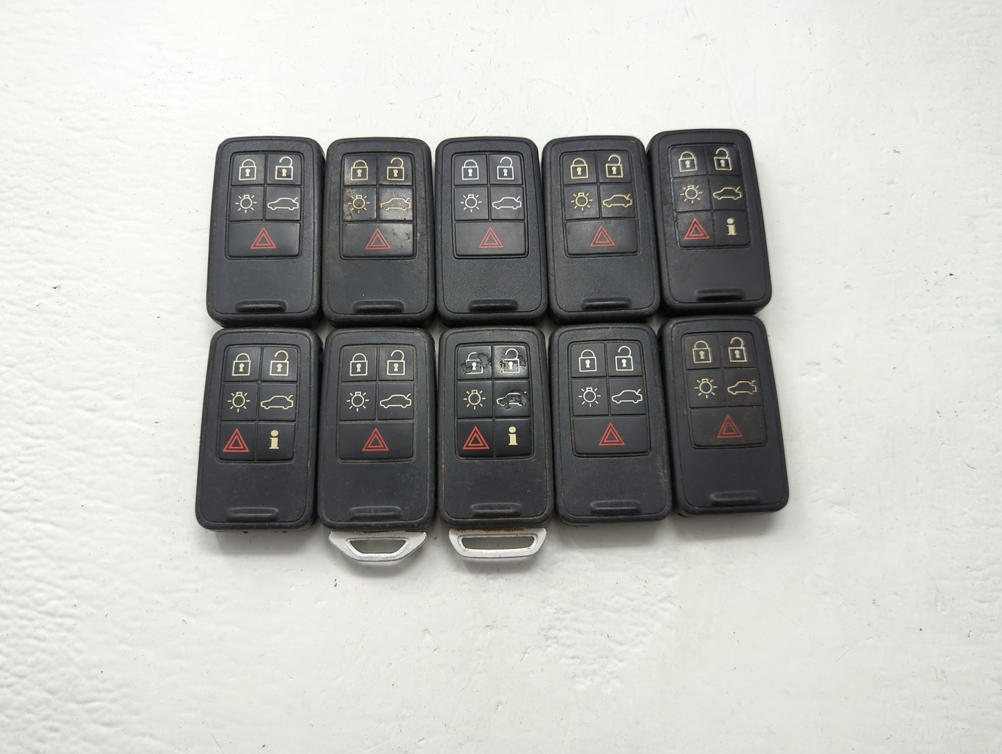 Lot of 10 Volvo Keyless Entry Remote Fob MIXED FCC IDS MIXED PART - Oemusedautoparts1.com