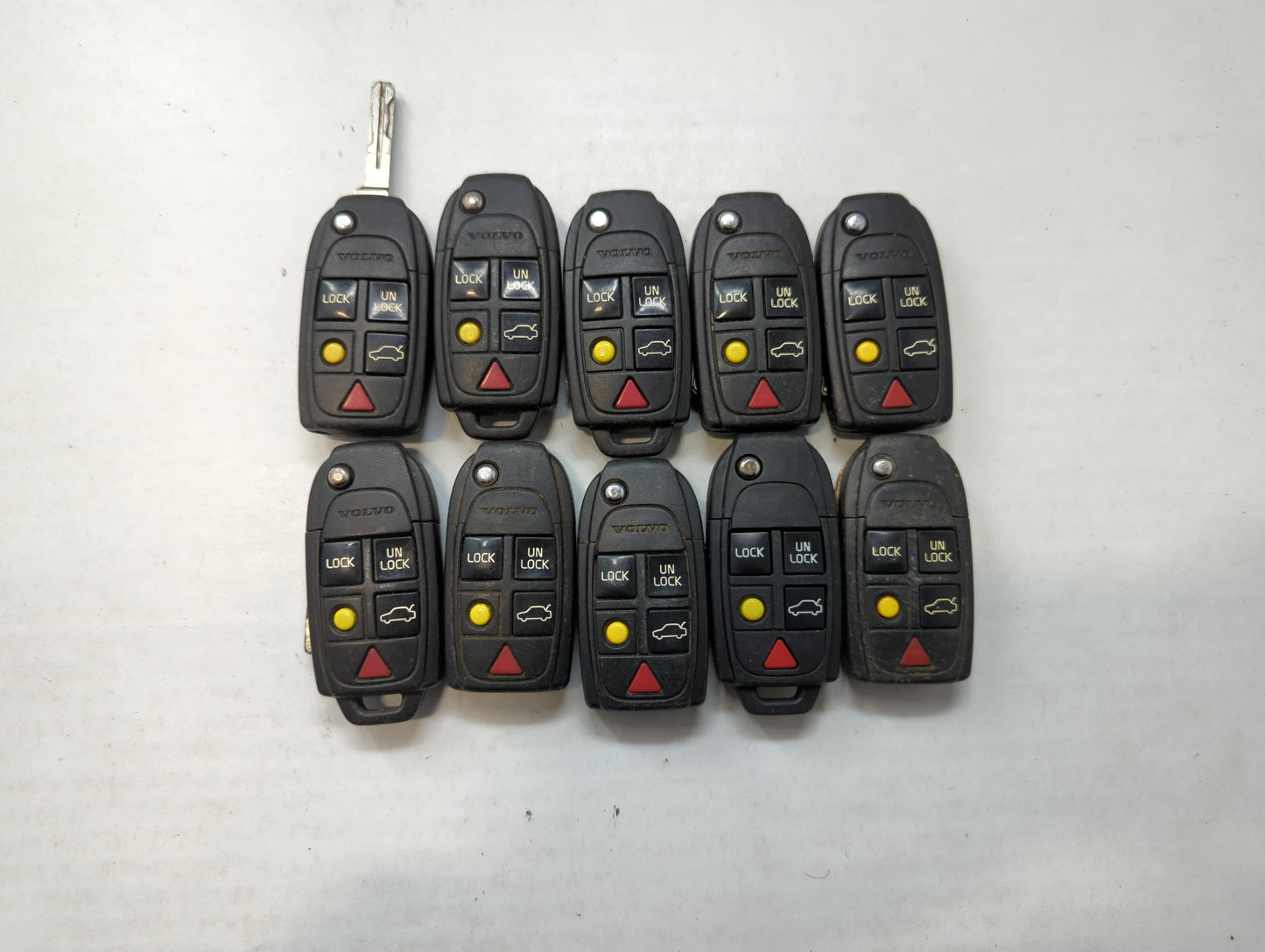 Lot of 10 Volvo Keyless Entry Remote Fob LQNP2T-APU MIXED PART NUMBERS - Oemusedautoparts1.com