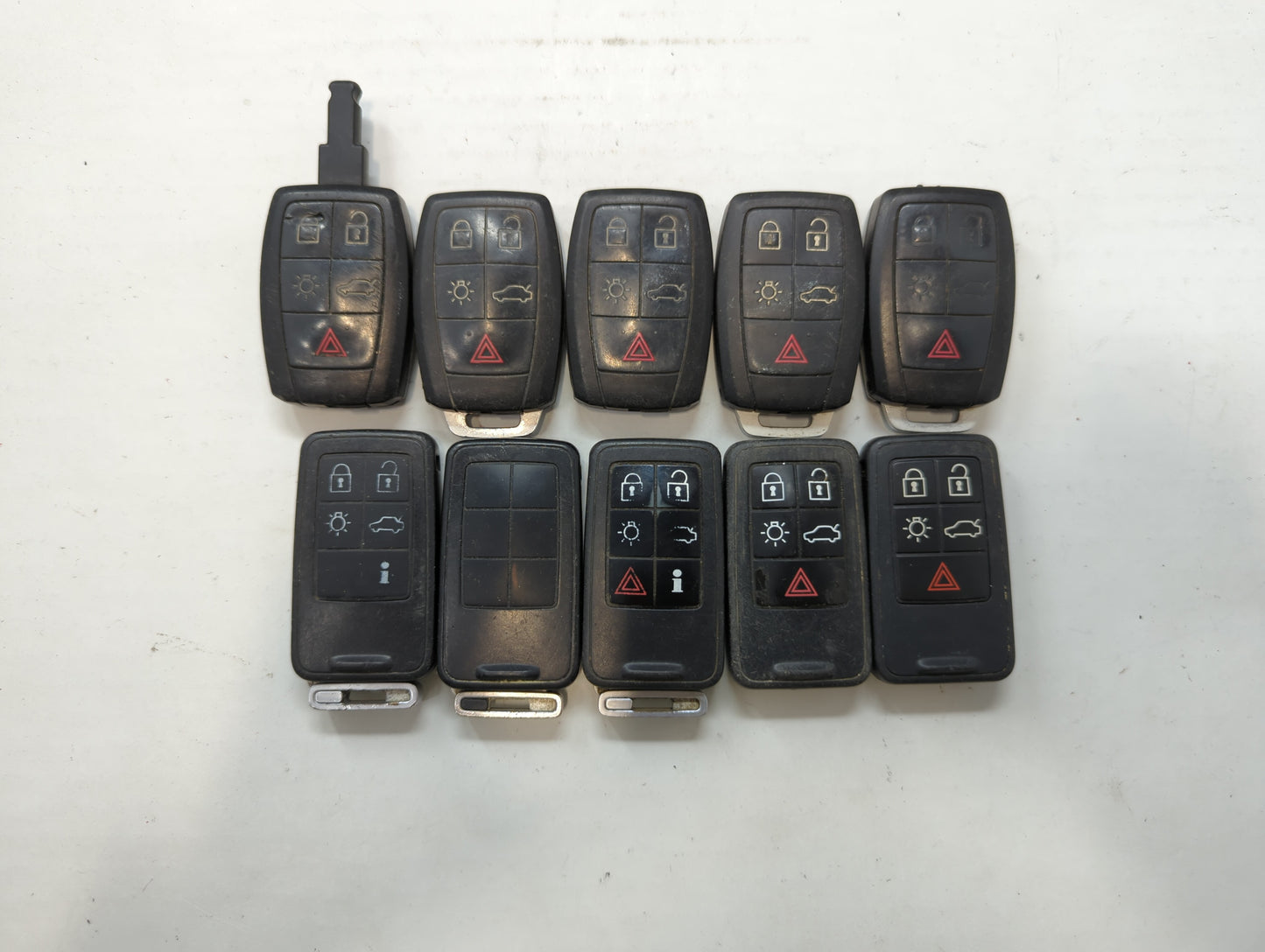 Lot of 10 Volvo Keyless Entry Remote Fob MIXED FCC IDS MIXED PART NUMBERS - Oemusedautoparts1.com