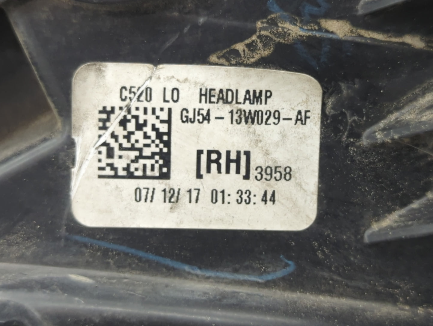 2017-2019 Ford Escape Passenger Right Oem Head Light Headlight Lamp