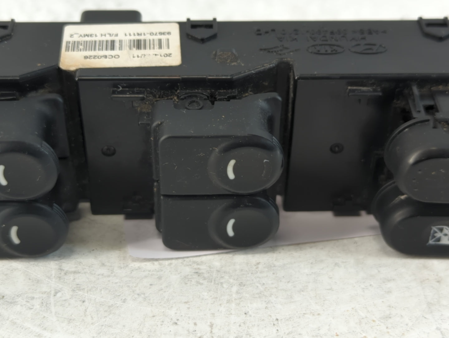 2012-2017 Hyundai Accent Master Power Window Switch Replacement Driver Side Left P/N:93570-1R111 Fits OEM Used Auto Parts - Oemusedautoparts1.com