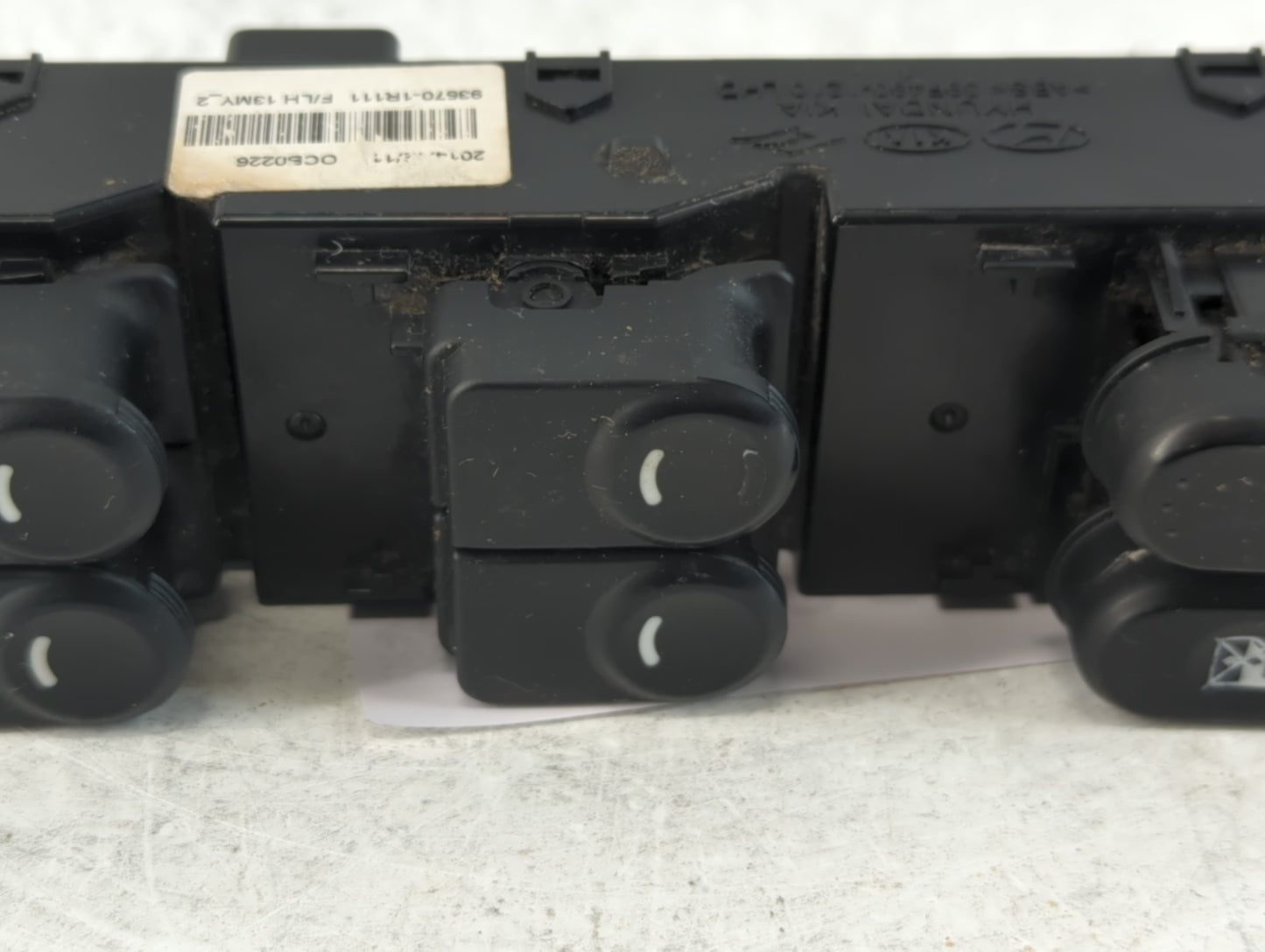 2012-2017 Hyundai Accent Master Power Window Switch Replacement Driver Side Left P/N:93570-1R111 Fits OEM Used Auto Parts - Oemusedautoparts1.com