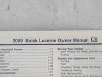 2009 Buick Lucerne Owners Manual Book Guide P/N:15888659 OEM Used Auto Parts