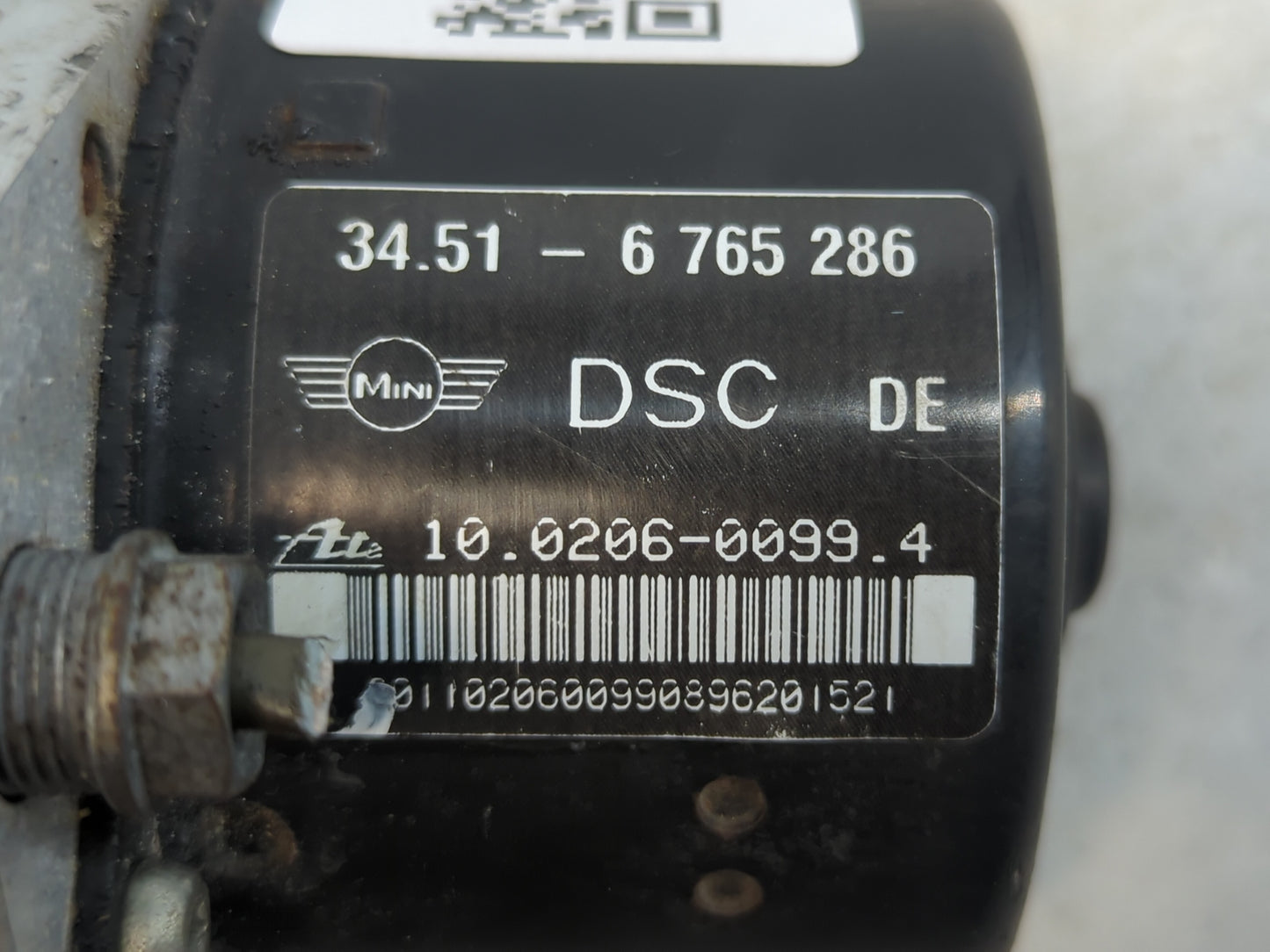 2008 Mini Cooper ABS Pump Control Module Replacement P/N:6 765 288 Fits OEM Used Auto Parts - Oemusedautoparts1.com