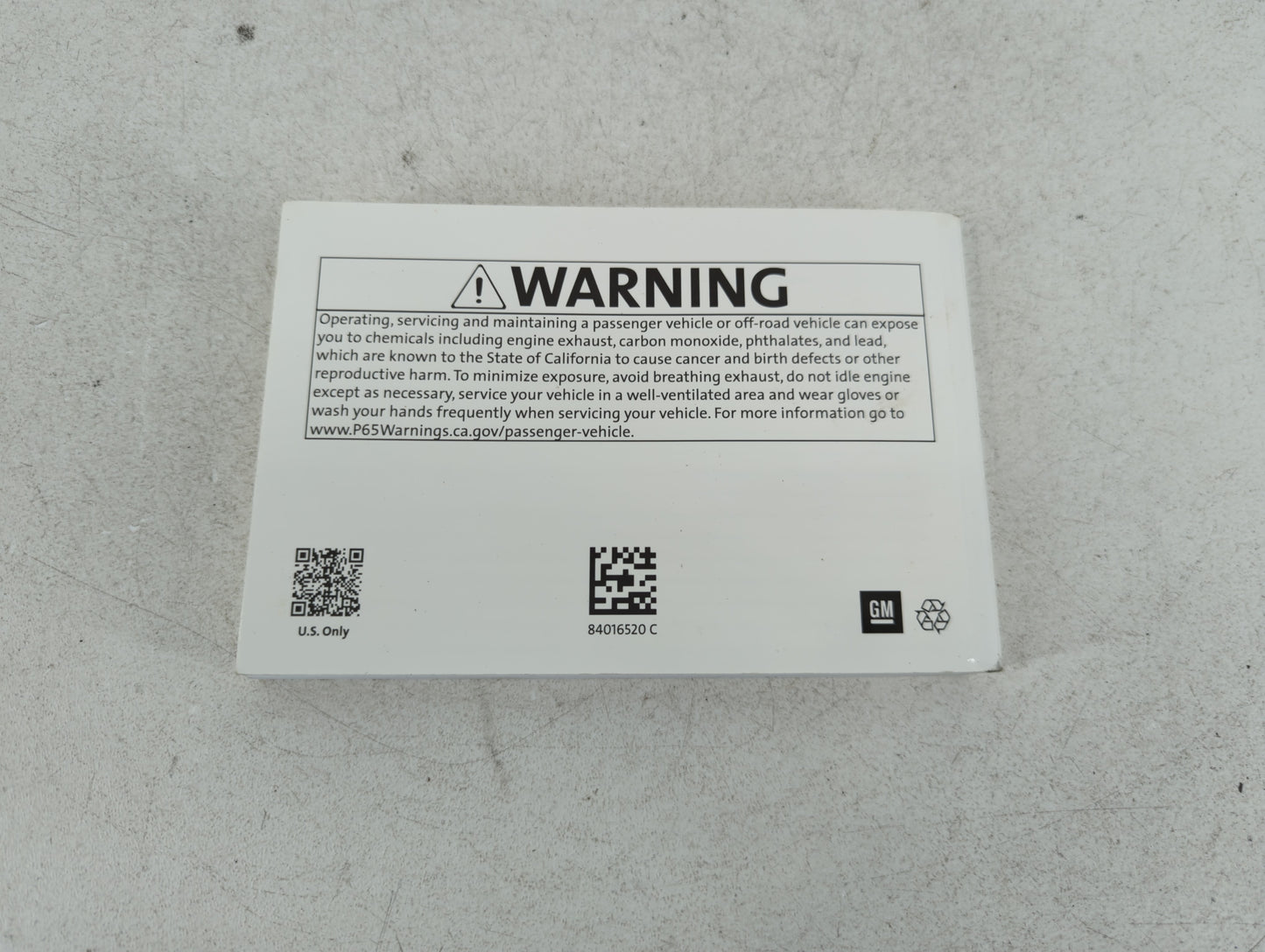 2018 Chevrolet Silverado 1500 Owners Manual Book Guide P/N:84016520 C OEM Used Auto Parts