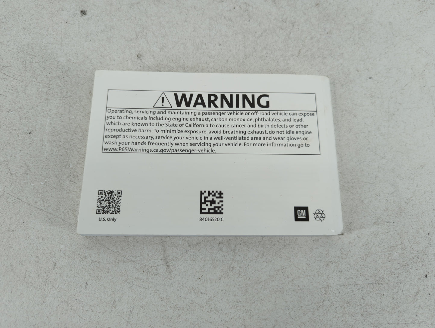 2018 Chevrolet Silverado 1500 Owners Manual Book Guide P/N:84016520 C OEM Used Auto Parts