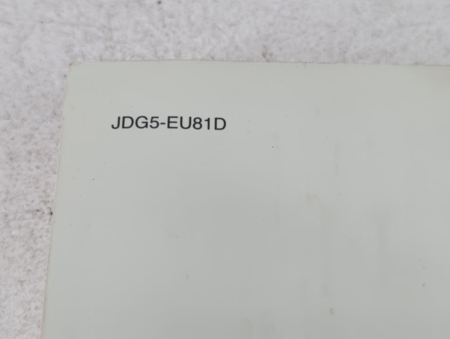 2018 Kia Optima Owners Manual Book Guide P/N:JDG5-EU81D OEM Used Auto Parts