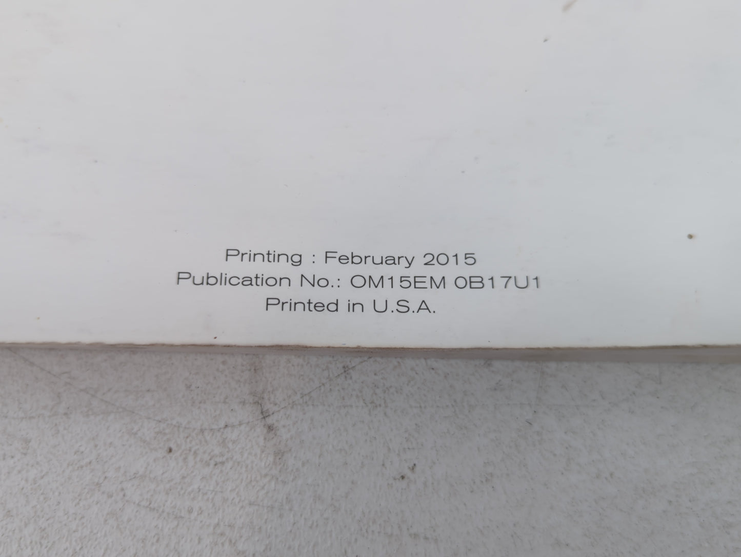 2015 Nissan Sentra Owners Manual Book Guide P/N:OM15EM 0B17U1 OEM Used Auto Parts