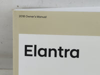 2018 Hyundai Elantra Owners Manual Book Guide P/N:JF3O-EU81G OEM Used Auto Parts