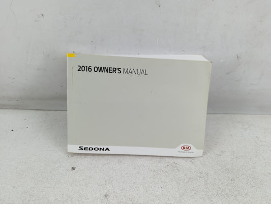 2016 Kia Sedona Owners Manual Book Guide P/N:GA90-EU59E OEM Used Auto Parts