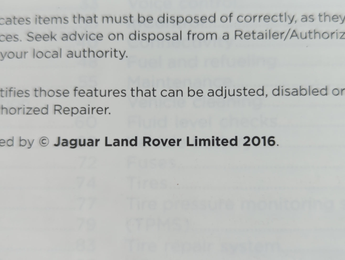 2016 Jaguar F-Pace Owners Manual Book Guide P/N:JJM 18 01 38 181 OEM Used Auto Parts