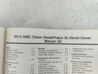 2013 Gmc Yukon Owners Manual Book Guide P/N:20955532 OEM Used Auto Parts