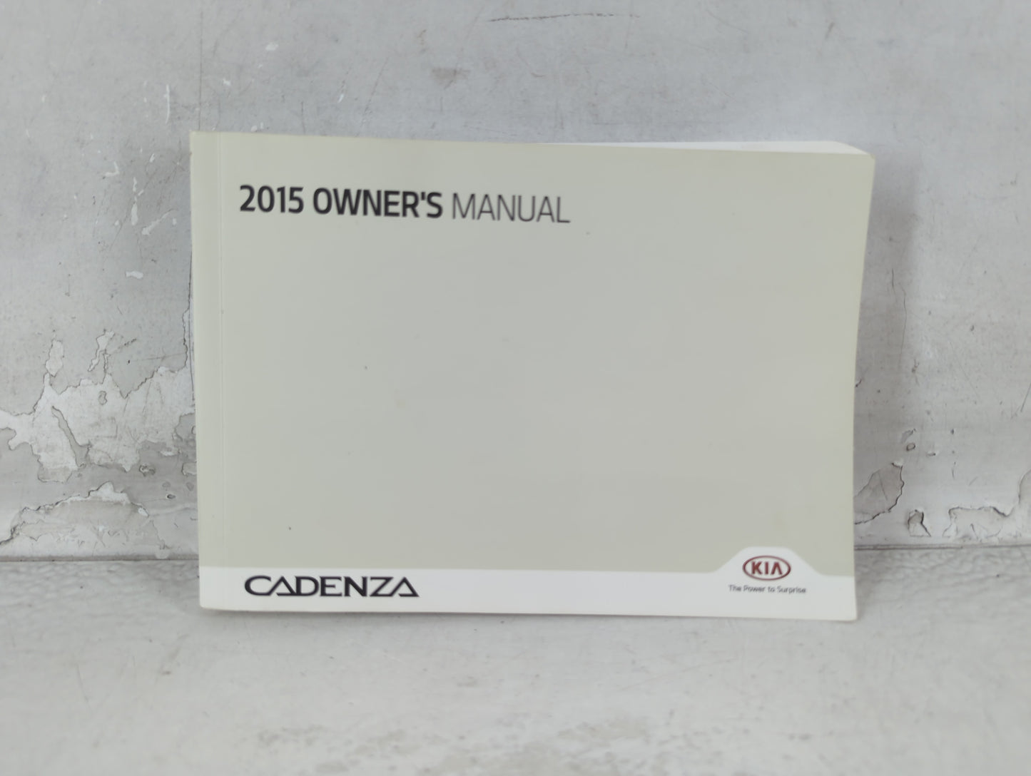 2015 Kia Cadenza Owners Manual Book Guide P/N:F3RO-EU47D OEM Used Auto Parts