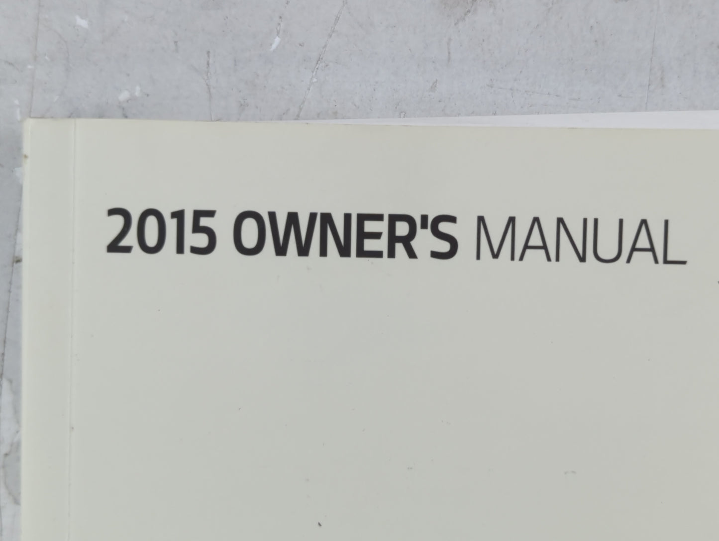 2015 Kia Cadenza Owners Manual Book Guide P/N:F3RO-EU47D OEM Used Auto Parts