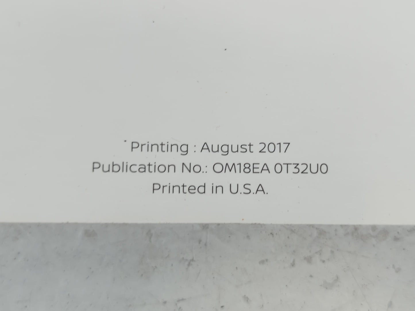 2018 Nissan Rogue Owners Manual Book Guide P/N:OM18EA 0T32U0 OEM Used Auto Parts