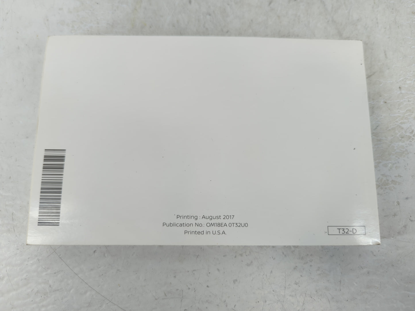 2018 Nissan Rogue Owners Manual Book Guide P/N:OM18EA 0T32U0 OEM Used Auto Parts