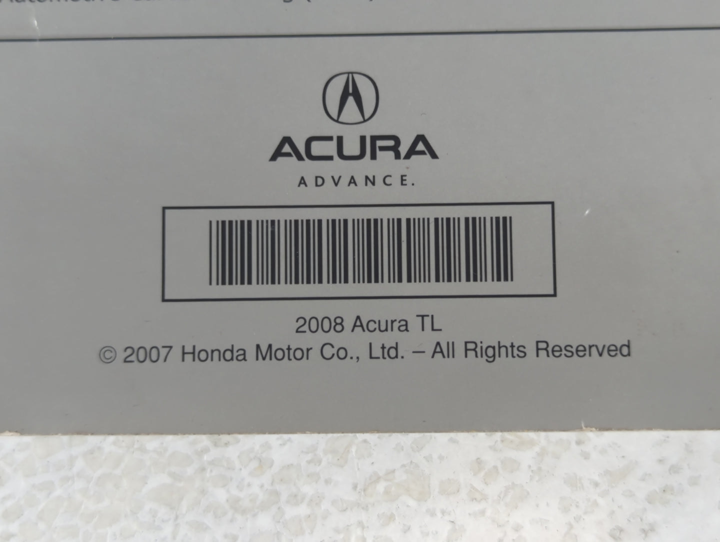 2008 Acura Tl Owners Manual Book Guide P/N:31SEP640 00X31-SEP-6401 OEM Used Auto Parts - Oemusedautoparts1.com
