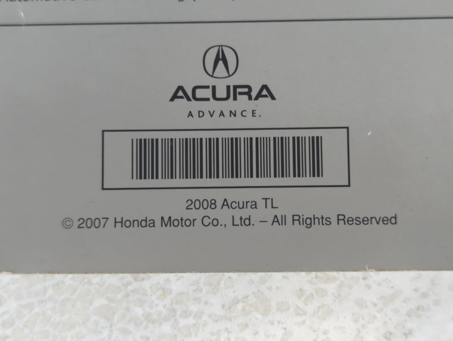2008 Acura Tl Owners Manual Book Guide P/N:31SEP640 00X31-SEP-6401 OEM Used Auto Parts - Oemusedautoparts1.com