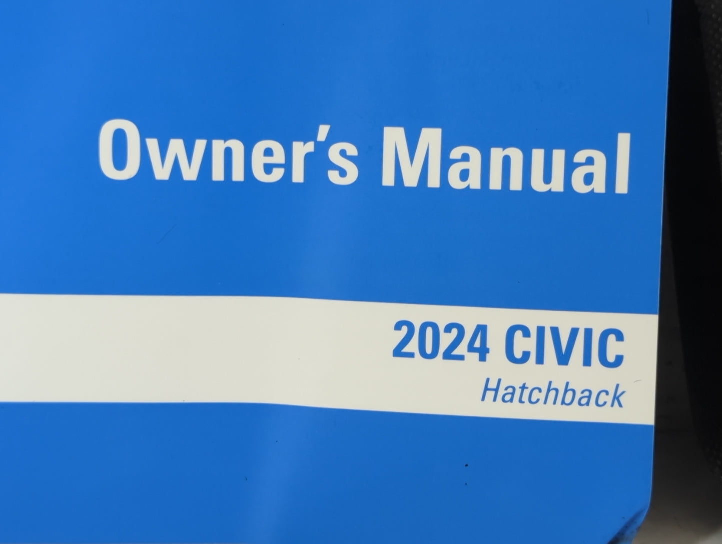 2024 Honda Civic Owners Manual Book Guide P/N:00X31-T40-6200 OEM Used Auto Parts