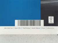 2014 Ford Focus Owners Manual Book Guide P/N:EM5J 19A321 AA OEM Used Auto Parts