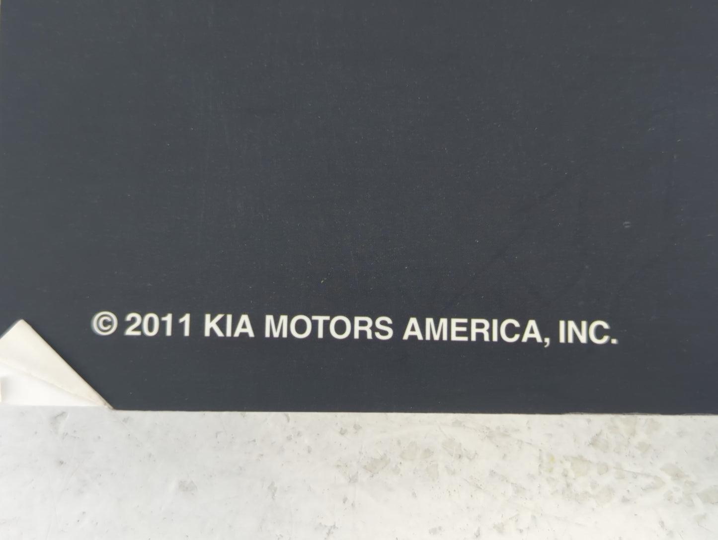 2011 Kia Sorento Owners Manual Book Guide P/N:A2PO-EU12H OEM Used Auto Parts