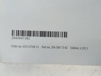 2013 Mercedes-Benz C300 Owners Manual Book Guide P/N:204 584 73 82 2045847382 OEM Used Auto Parts