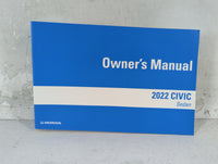 2022 Honda Civic Owners Manual Book Guide P/N:00X31-T20-6000 31T20600 OEM Used Auto Parts
