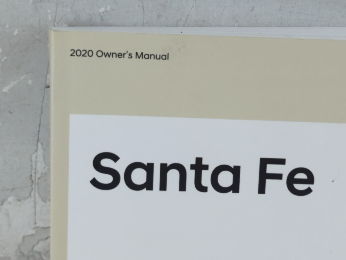 2020 Hyundai Santa Fe Owners Manual Book Guide P/N:LS2U-EU0OH OEM Used Auto Parts