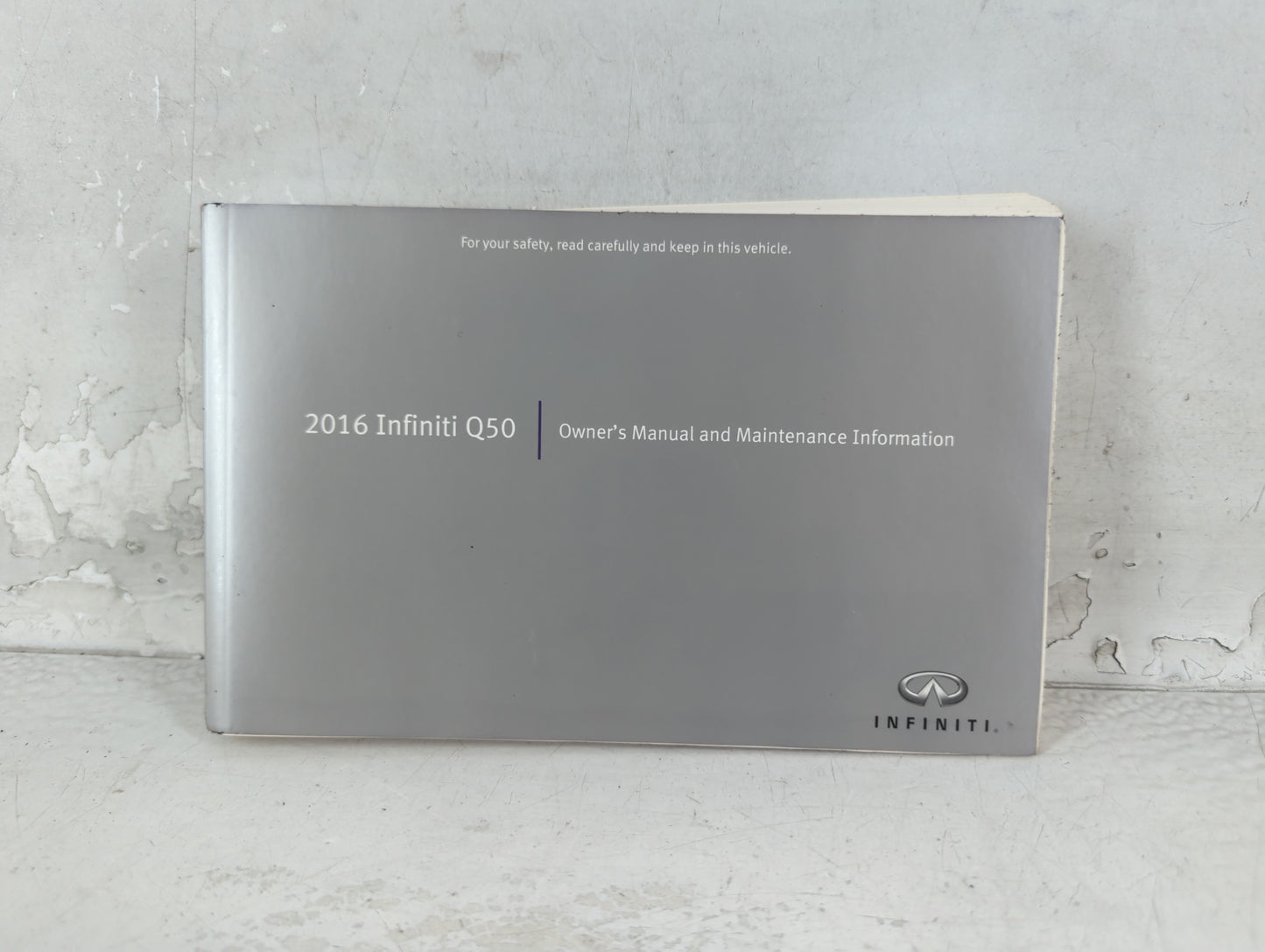 2016 Infiniti Q50 Owners Manual Book Guide P/N:0M16E0 0V37U1 OEM Used Auto Parts