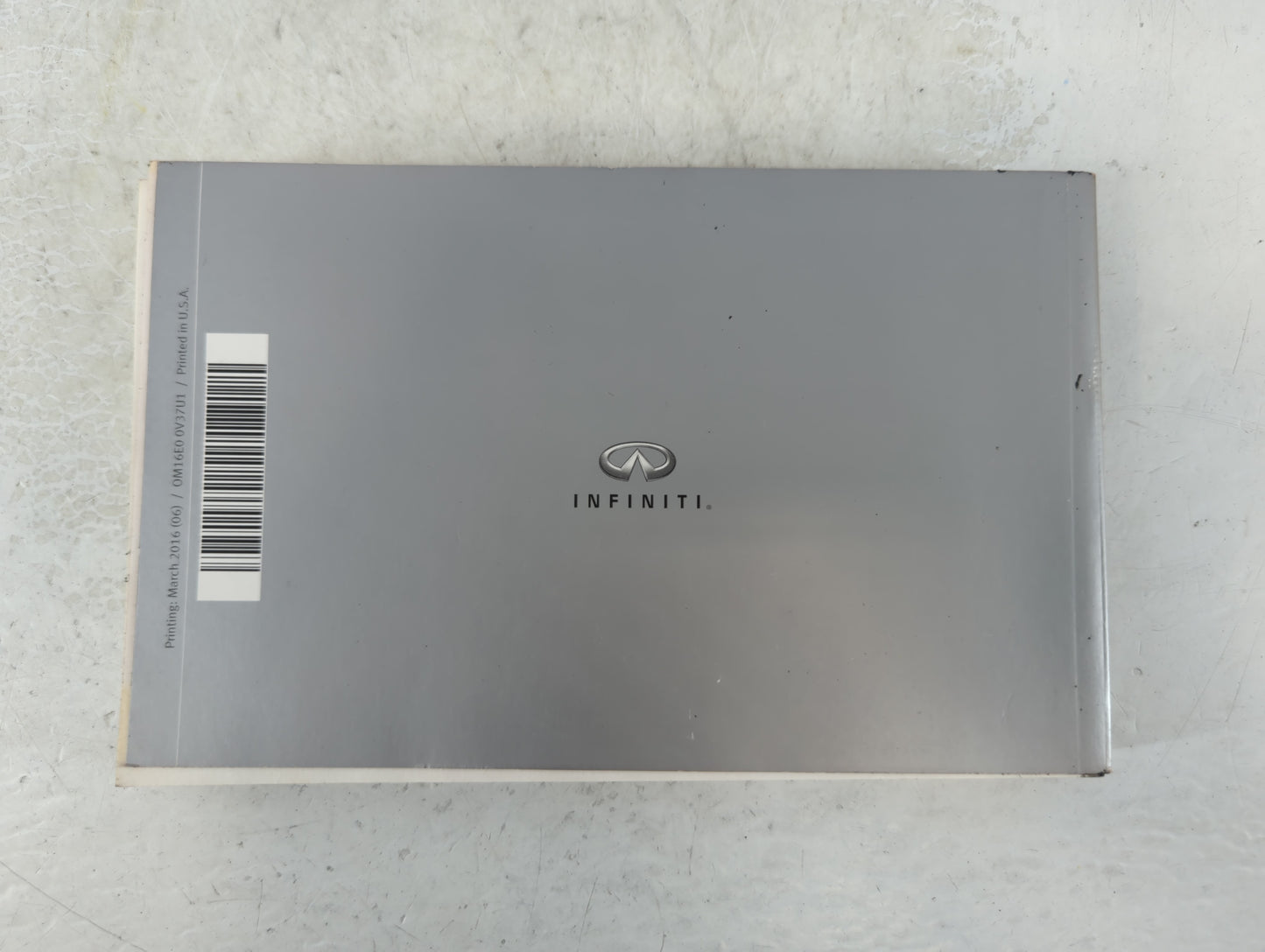 2016 Infiniti Q50 Owners Manual Book Guide P/N:0M16E0 0V37U1 OEM Used Auto Parts