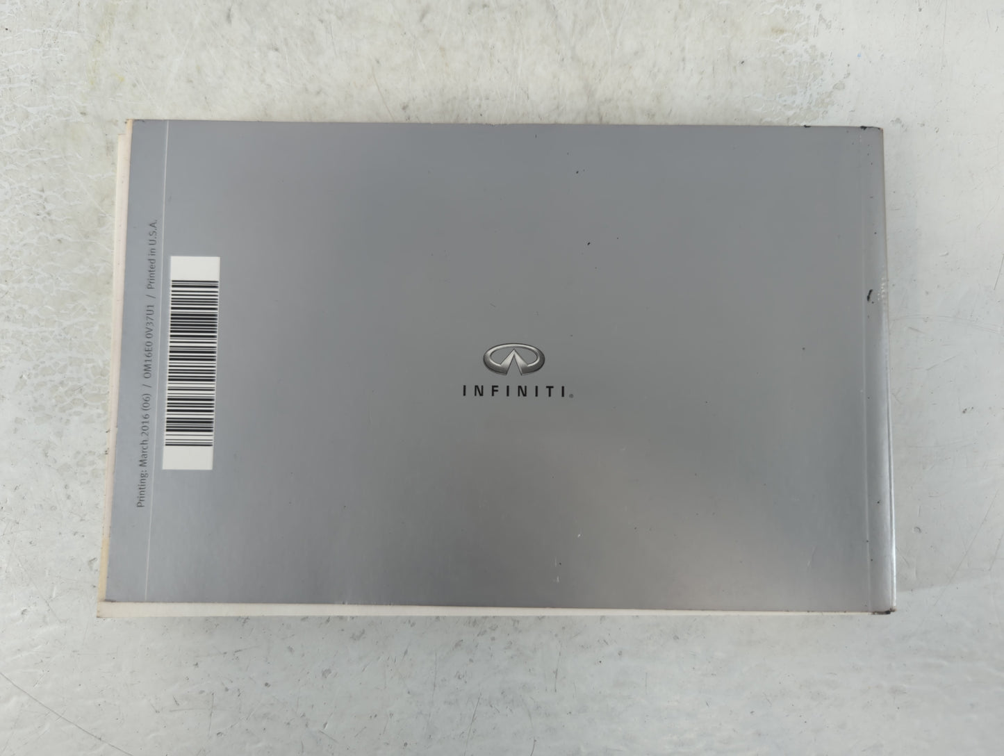 2016 Infiniti Q50 Owners Manual Book Guide P/N:0M16E0 0V37U1 OEM Used Auto Parts