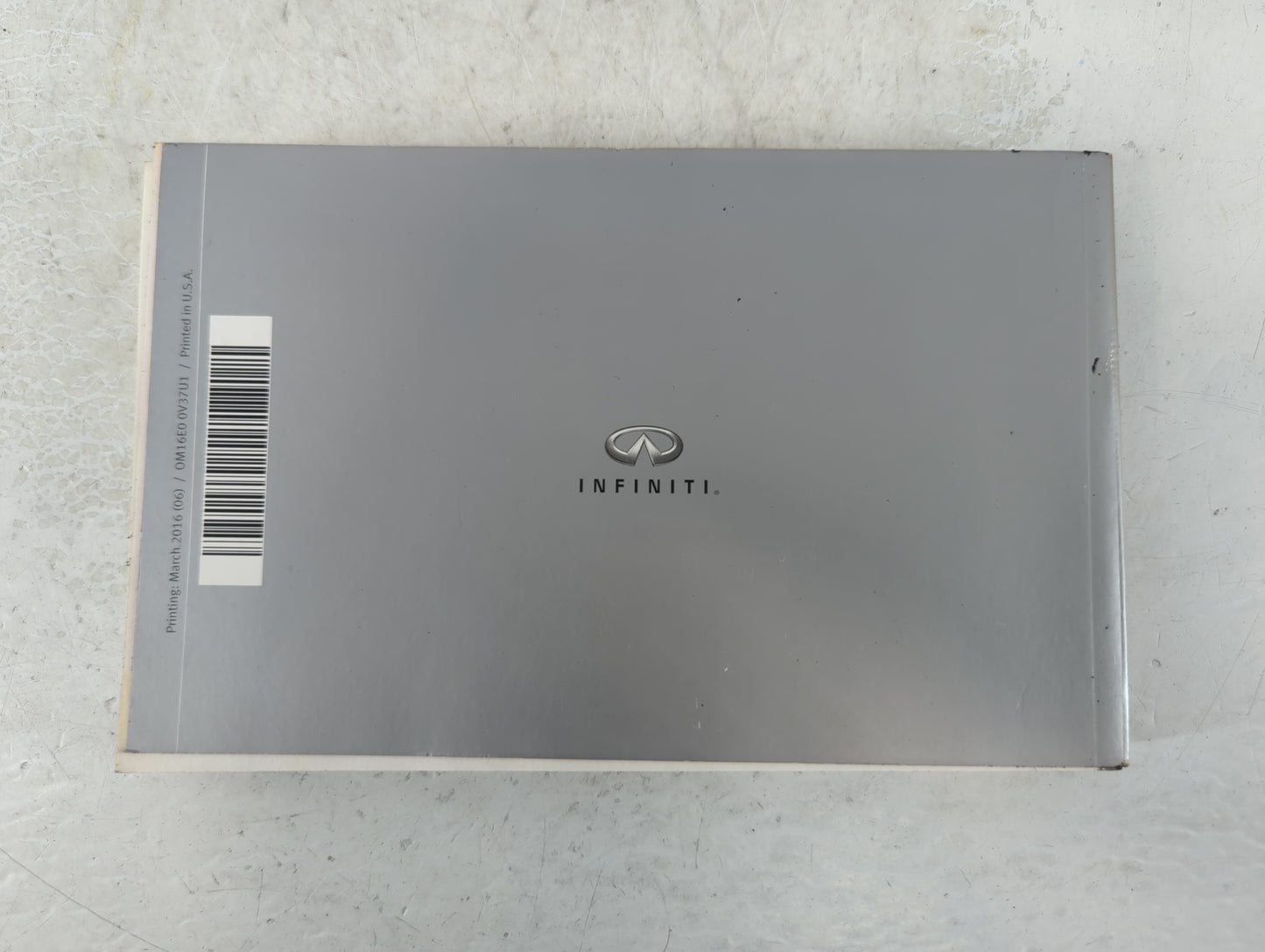 2016 Infiniti Q50 Owners Manual Book Guide P/N:0M16E0 0V37U1 OEM Used Auto Parts
