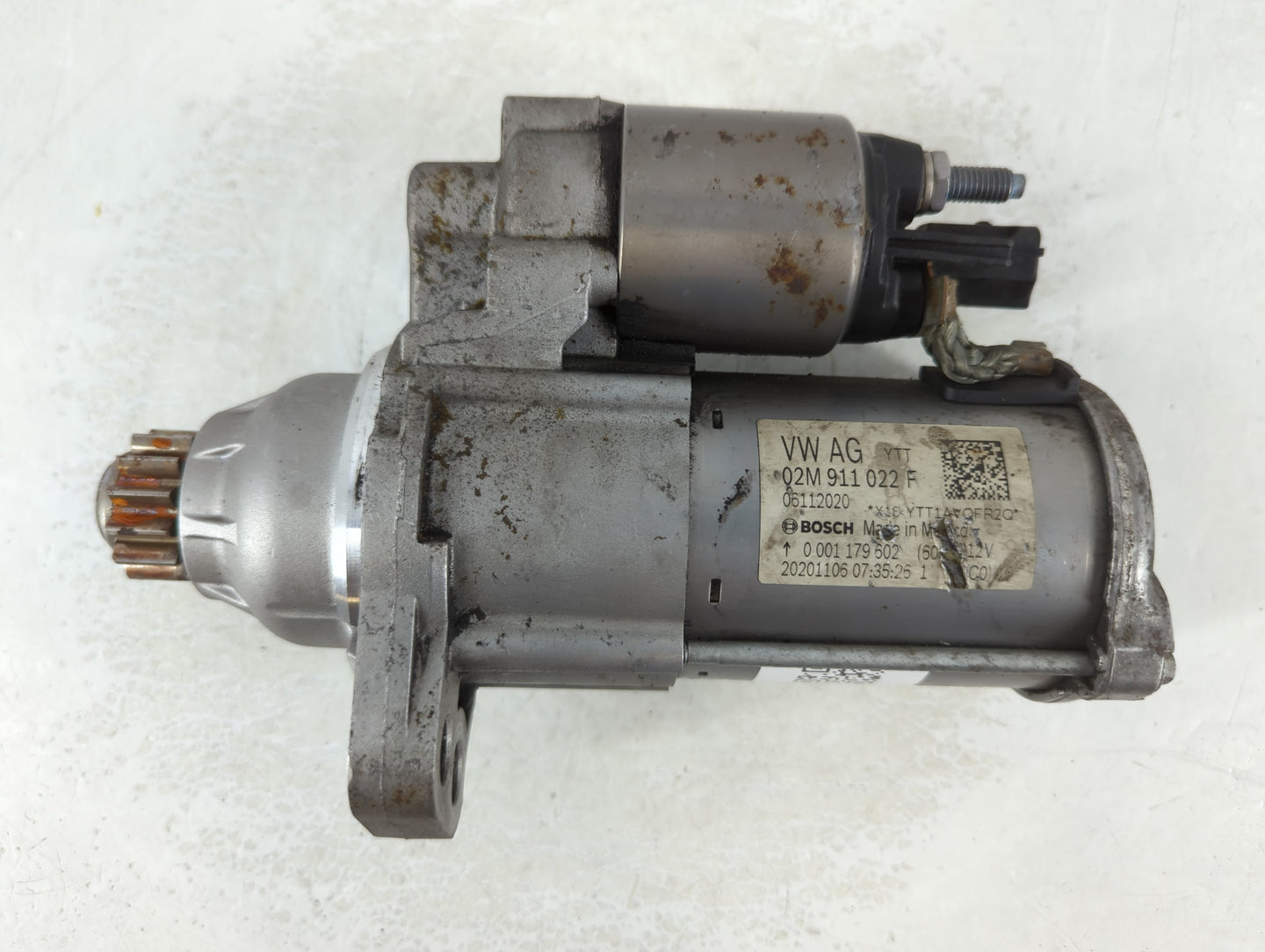 2018-2022 Volkswagen Tiguan Car Starter Motor Solenoid OEM P/N:02M 911 022 F Fits Fits 2018 2019 2020 2021 2022 OEM Used Auto Parts - Oemusedautoparts1.com