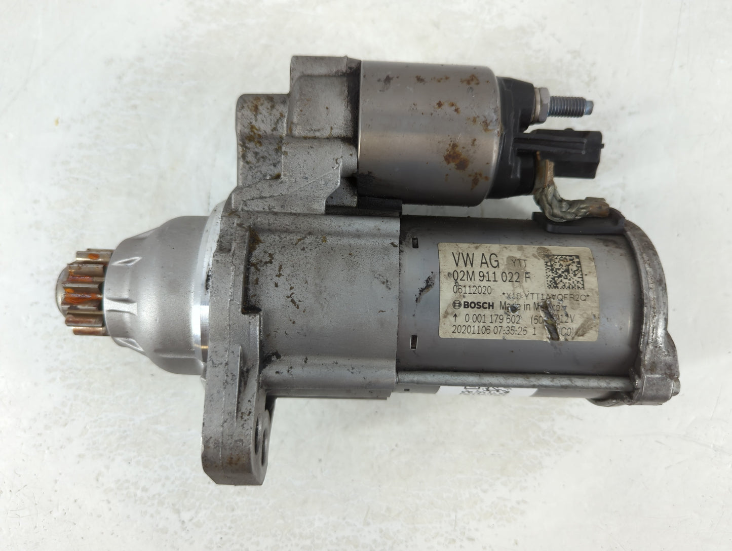 2018-2022 Volkswagen Tiguan Car Starter Motor Solenoid OEM P/N:02M 911 022 F Fits Fits 2018 2019 2020 2021 2022 OEM Used Auto Parts - Oemusedautoparts1.com