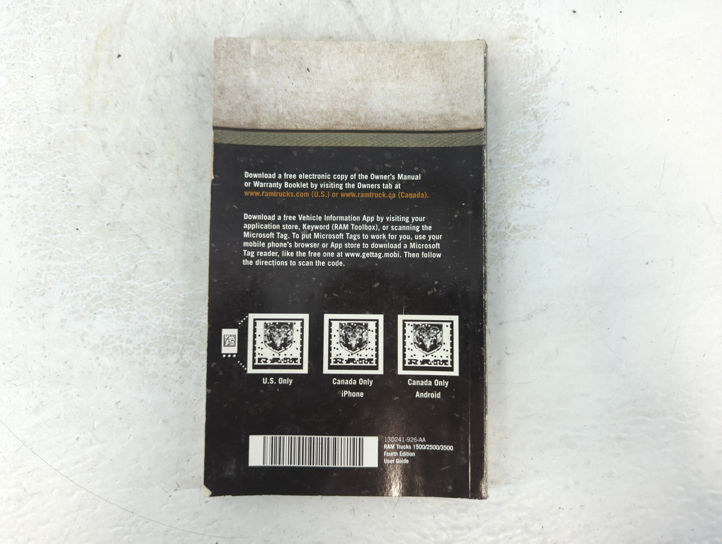 2013 Dodge Ram 1500 Owners Manual Book Guide P/N:13D241-926-AA OEM Used Auto Parts