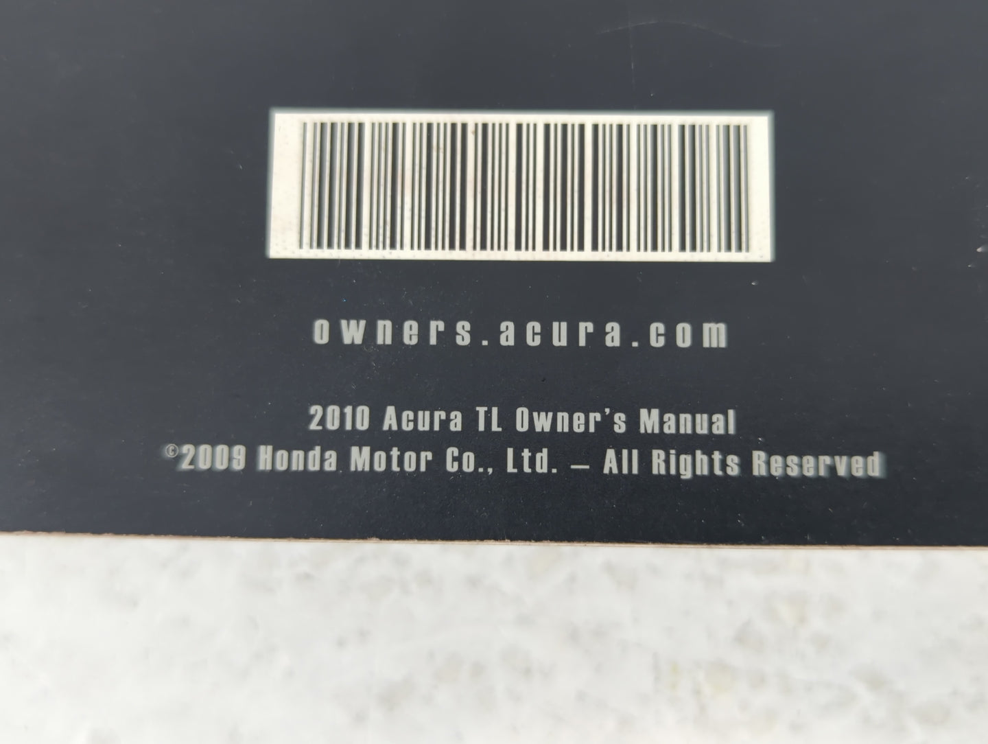 2010 Acura Tl Owners Manual Book Guide P/N:00X31-TK4-6100 OEM Used Auto Parts - Oemusedautoparts1.com
