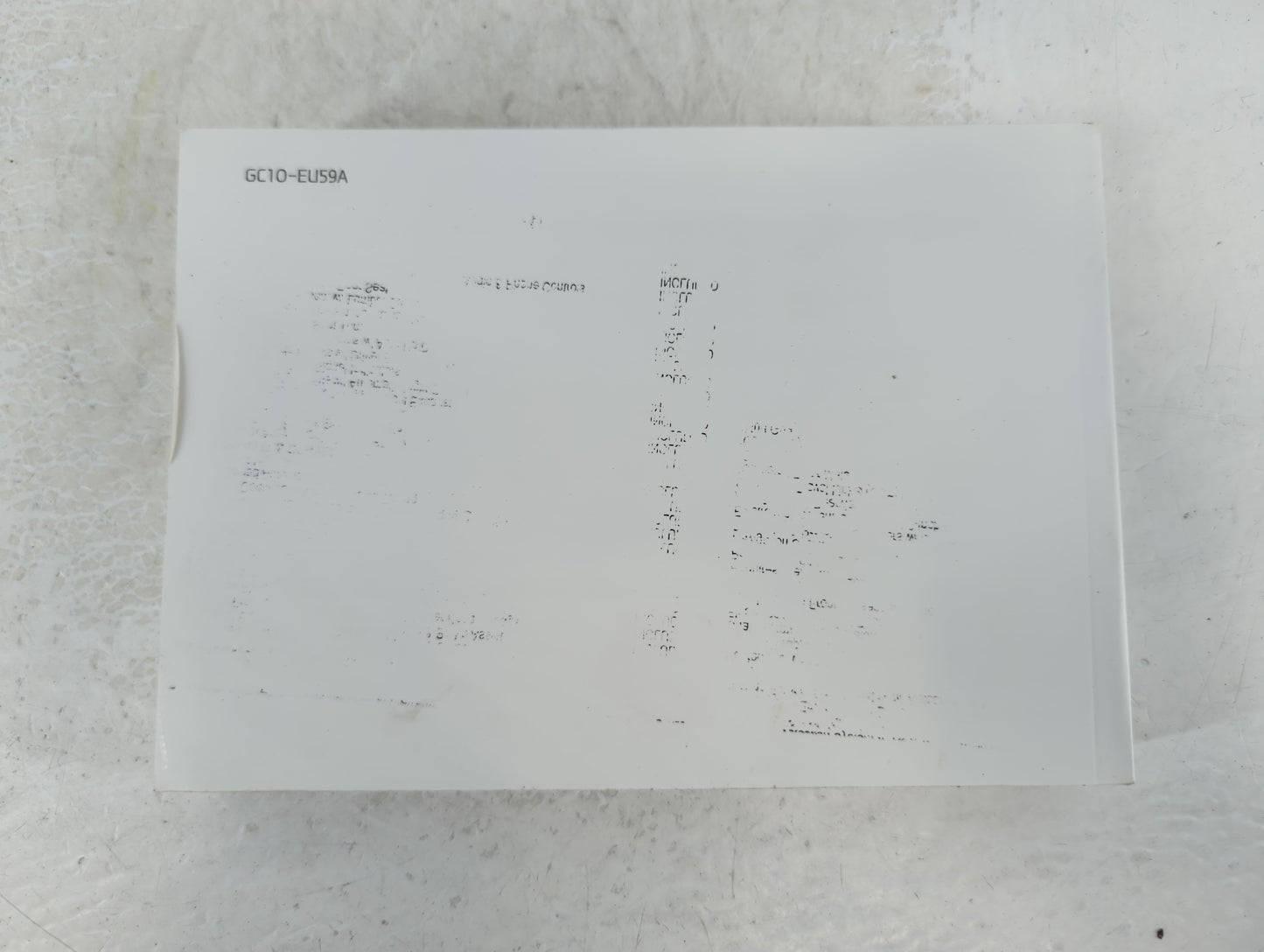 2016 Hyundai Sonata Owners Manual Book Guide P/N:GC10-EU59A OEM Used Auto Parts