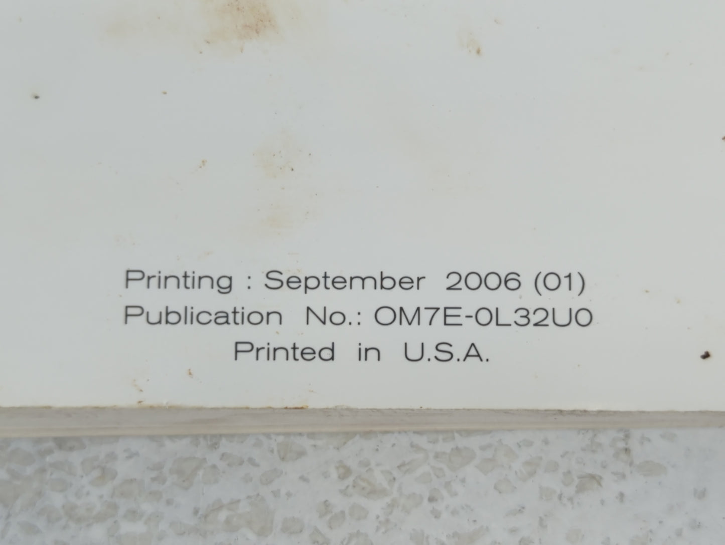 2007 Nissan Altima Owners Manual Book Guide P/N:OM7E-0L32U0 OEM Used Auto Parts