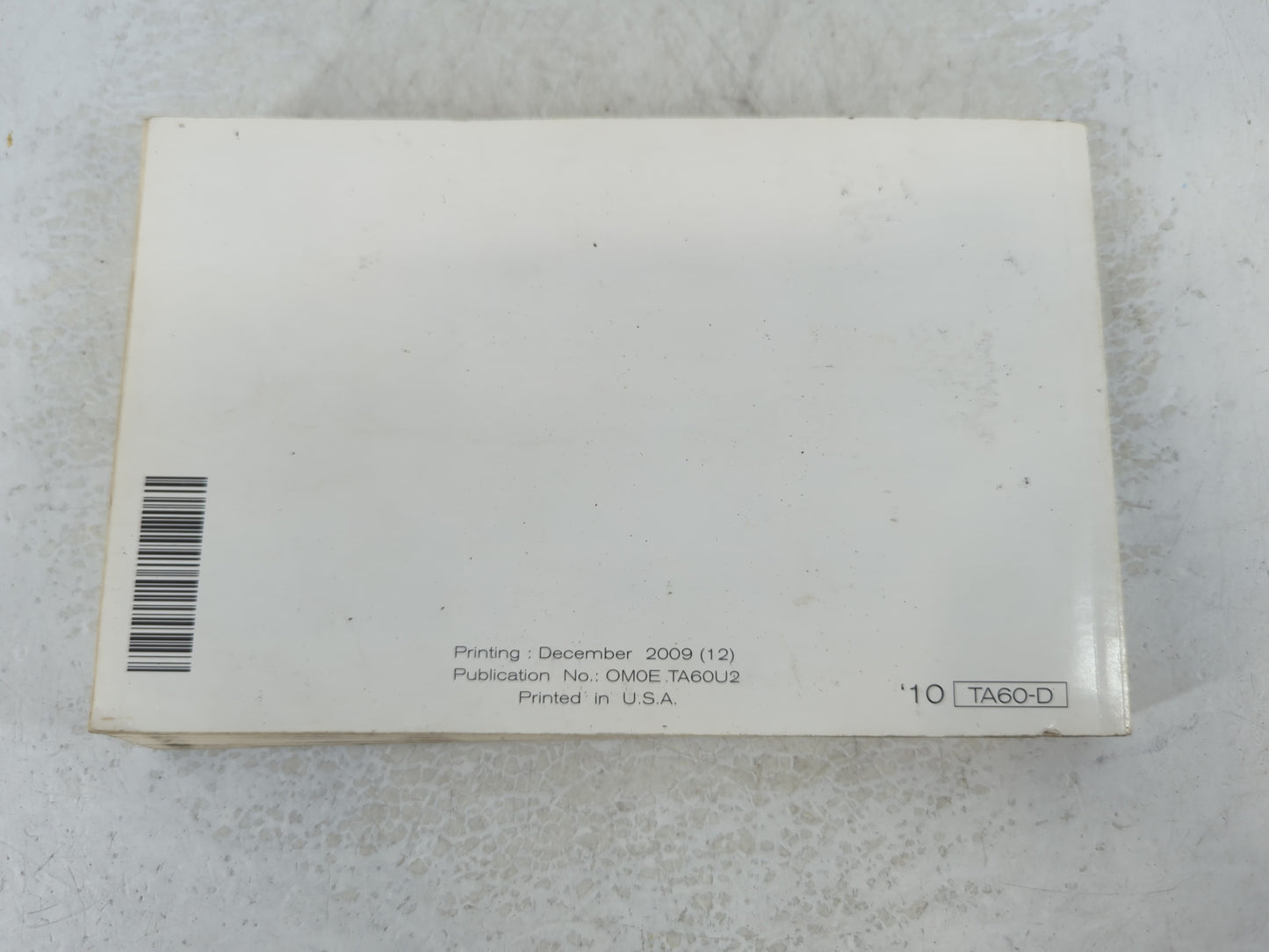 2010 Nissan Armada Owners Manual Book Guide P/N:OM0E TA60U2 OEM Used Auto Parts