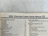 2008 Chevrolet Cobalt Owners Manual Book Guide P/N:25792530 B OEM Used Auto Parts