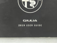 2019 Alfa Romeo Giulia Owners Manual Book Guide P/N:19GA-926-AA OEM Used Auto Parts