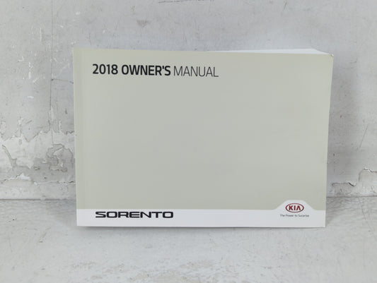 2018 Kia Sorento Owners Manual Book Guide P/N:JXG5-EU7DE OEM Used Auto Parts