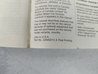 2015 Cadillac Xt5 Owners Manual Book Guide P/N:22940213 A OEM Used Auto Parts